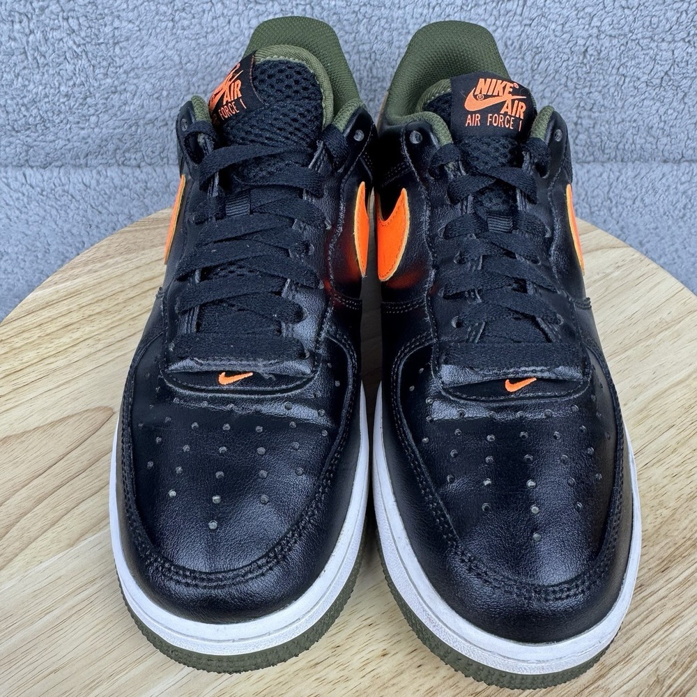 Nike Air Force 1 '07 LV8 Hoops Mens 8 Womens 9.5 Black Total Orange Halloween - Picture 3 of 13
